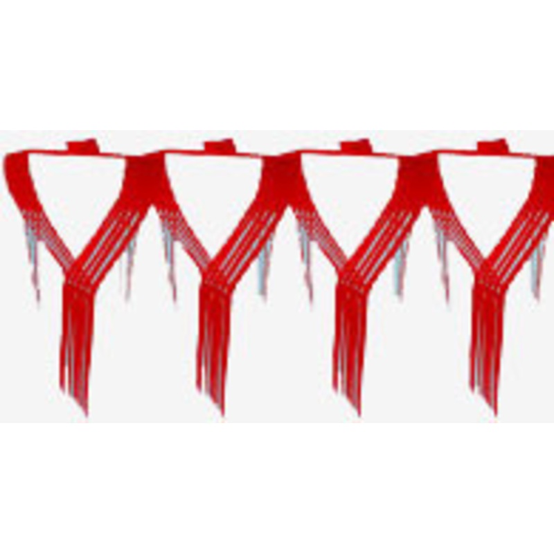Red Drop Fringe Garland | 20 In. x 12 Ft.