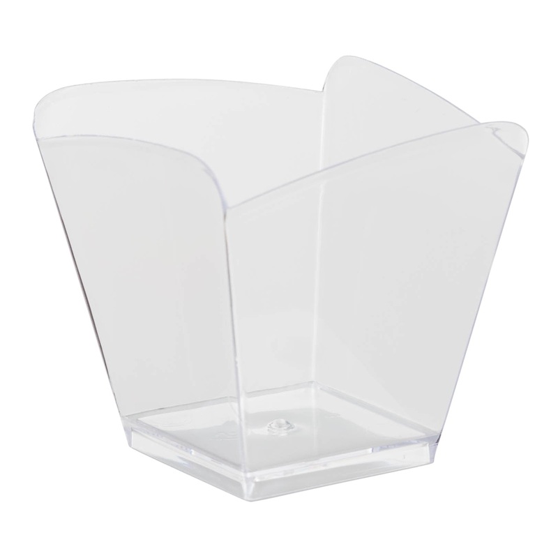 3.1 Oz. Clear Curved Square Miniatures | 24 Count