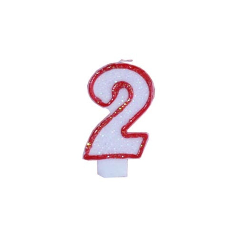 3 In. "2" Birthday Candle