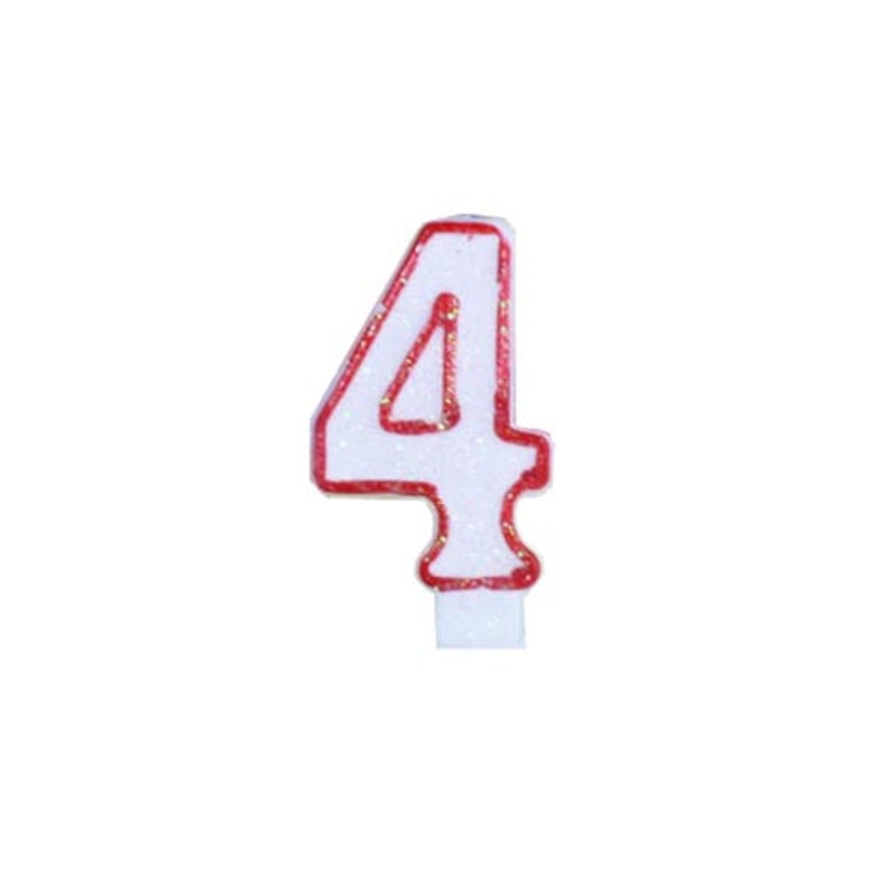 3 In. "4" Birthday Candle