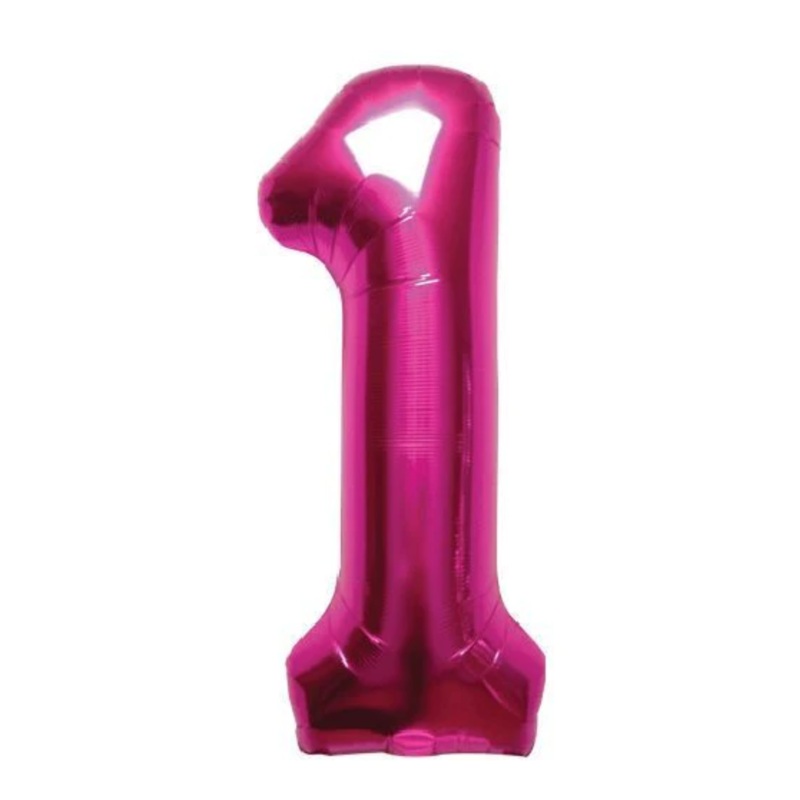 34 In. Pink Number 1 Balloon