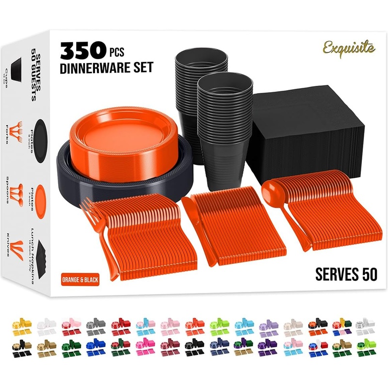 350 pcs Disposable Tableware Set Halloween