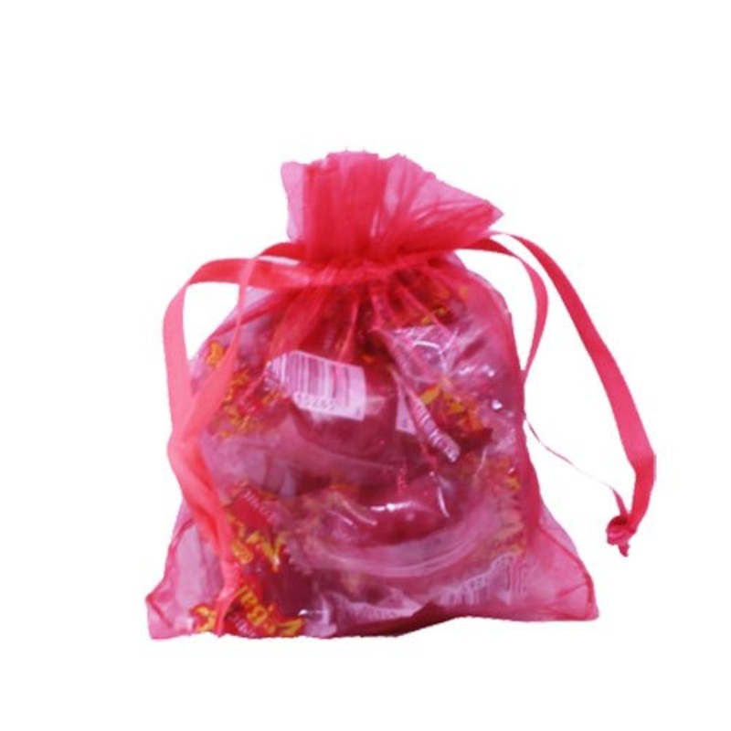 4 In. X 5 In. Coral Sheer Organza Pouch | 12 Count