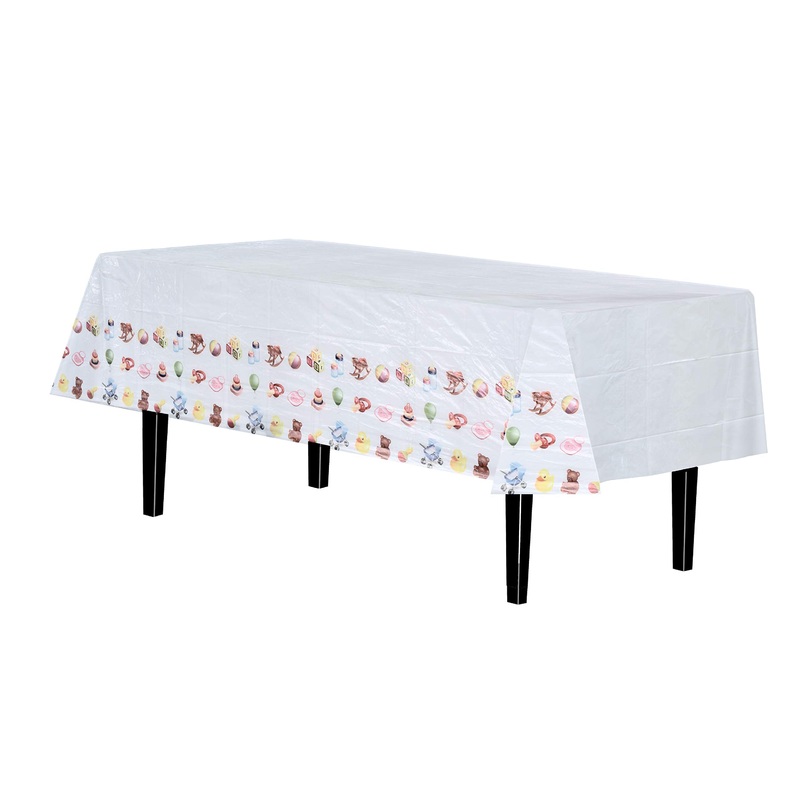 Baby Designs Plastic Table Covers | 12 Pack