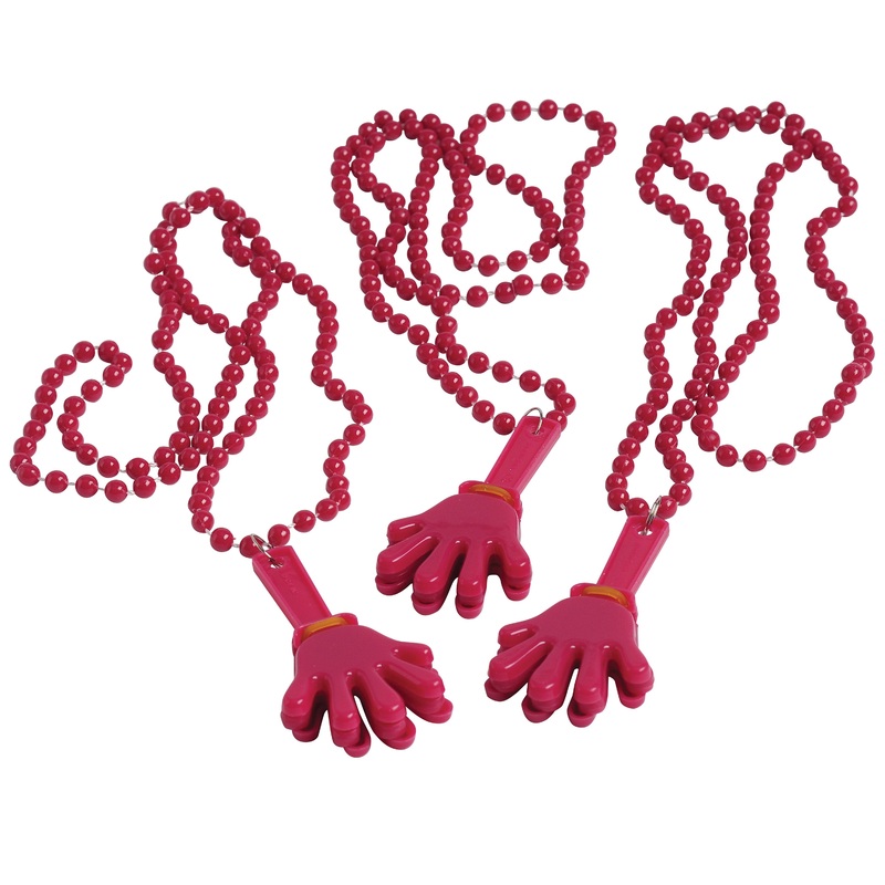 Hand Clapper Necklaces/Maroon