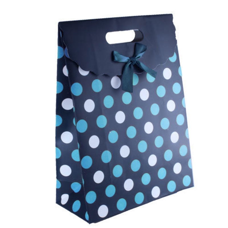 Large Bluepolka Dot Gift Bag