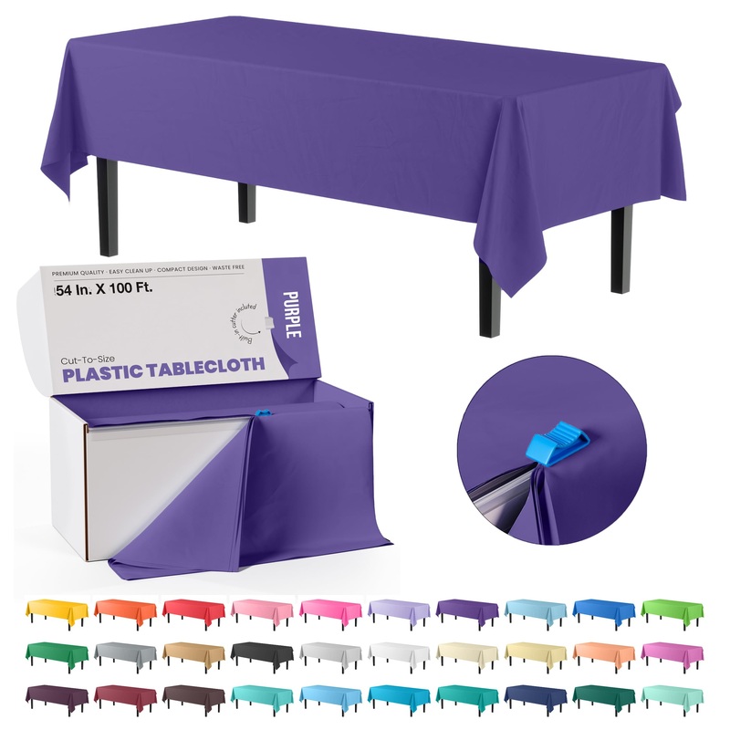 Little Gym - 54"" X 100' Select A Size Table Cover - Purple