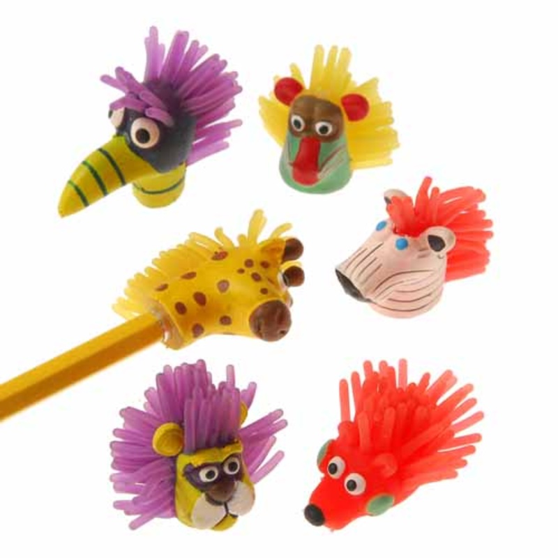 Wild Animal Pencil Tops | 12 Count