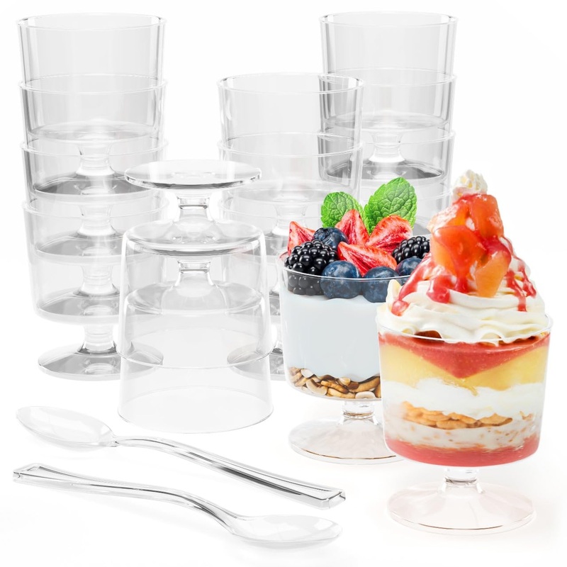 2 Oz. Clear Stemmed Mousse Cup | 20 Count