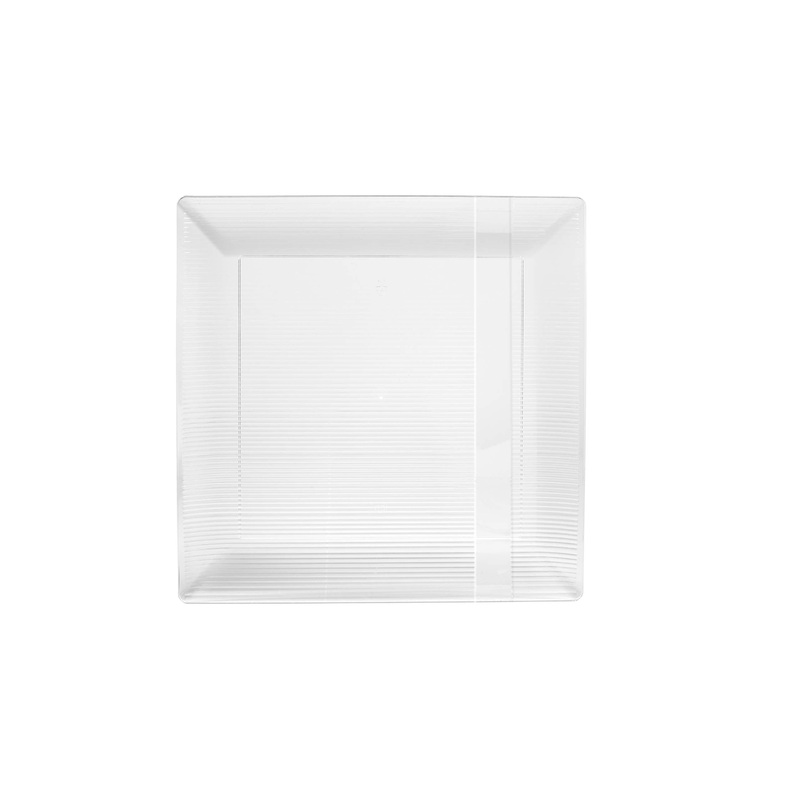 7.5 In. Clear Zen Design Plates | 10 Count