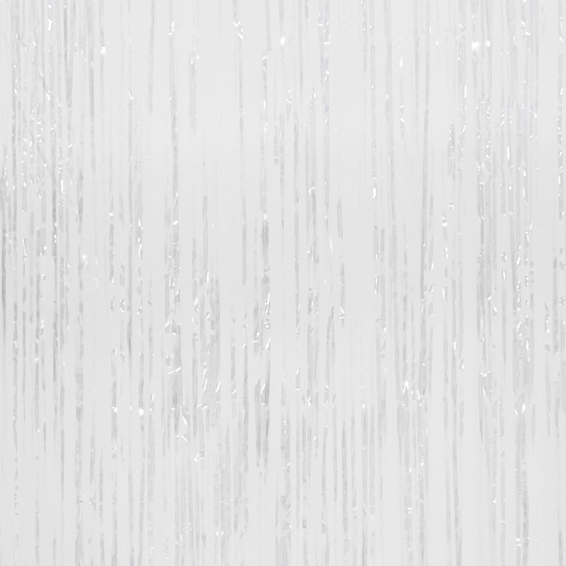 Metallic Backdrop Curtain - White