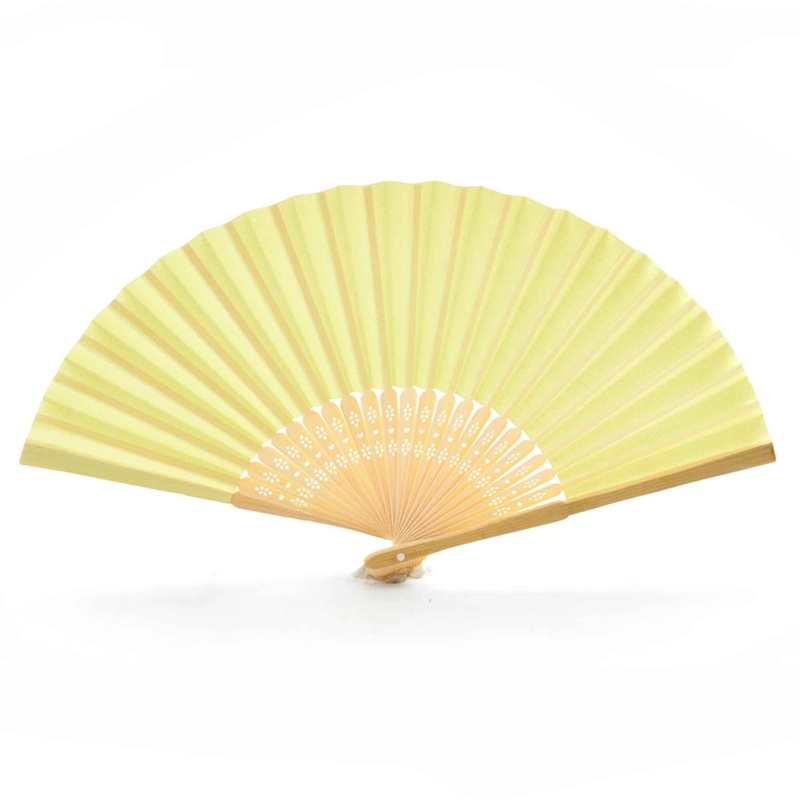 Paper Hand Fan - Yellow