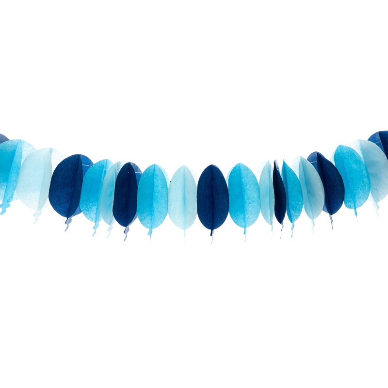 Balloon Shaped Paper Party Garland 12ft - Blue