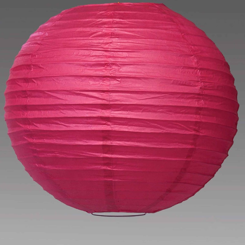 Eighteen Inch Paper Lantern - Fuchsia