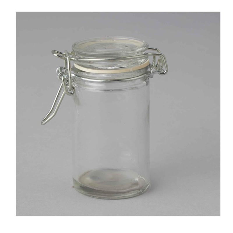 Glass Favor Jar with Hinged Lid - Pack of 12