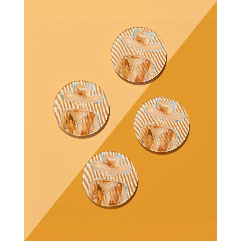 Outlaw Coaster set of 4