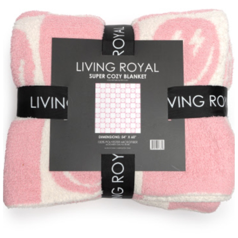 Pink Bolt Smile Blanket
