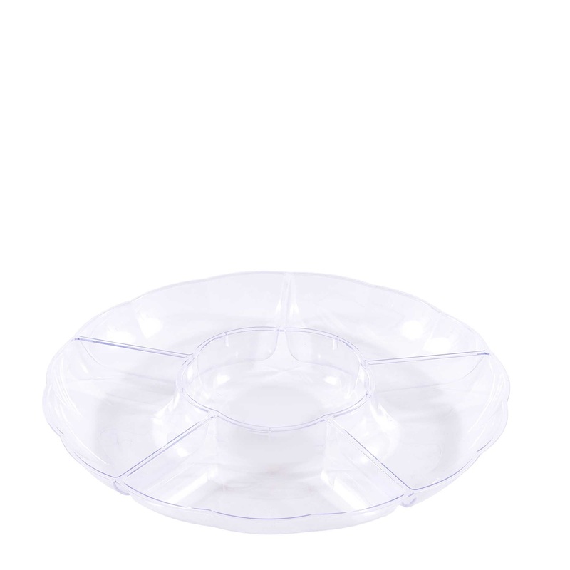 Plastic 6 Section Serving Tray