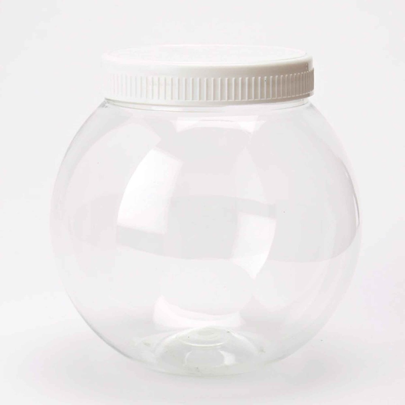 Round Favor Jar with Lid - White