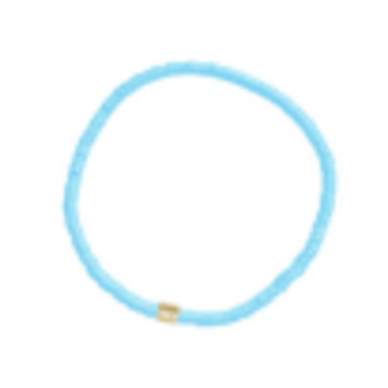 Sky Blue Cabrillo Vinyl Disc Stretch Bracelet