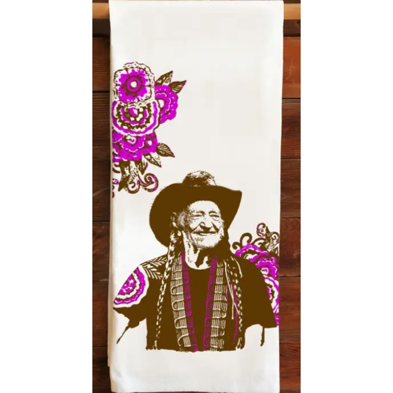 Willie Brown Pink Flour Sack Cotton Towel