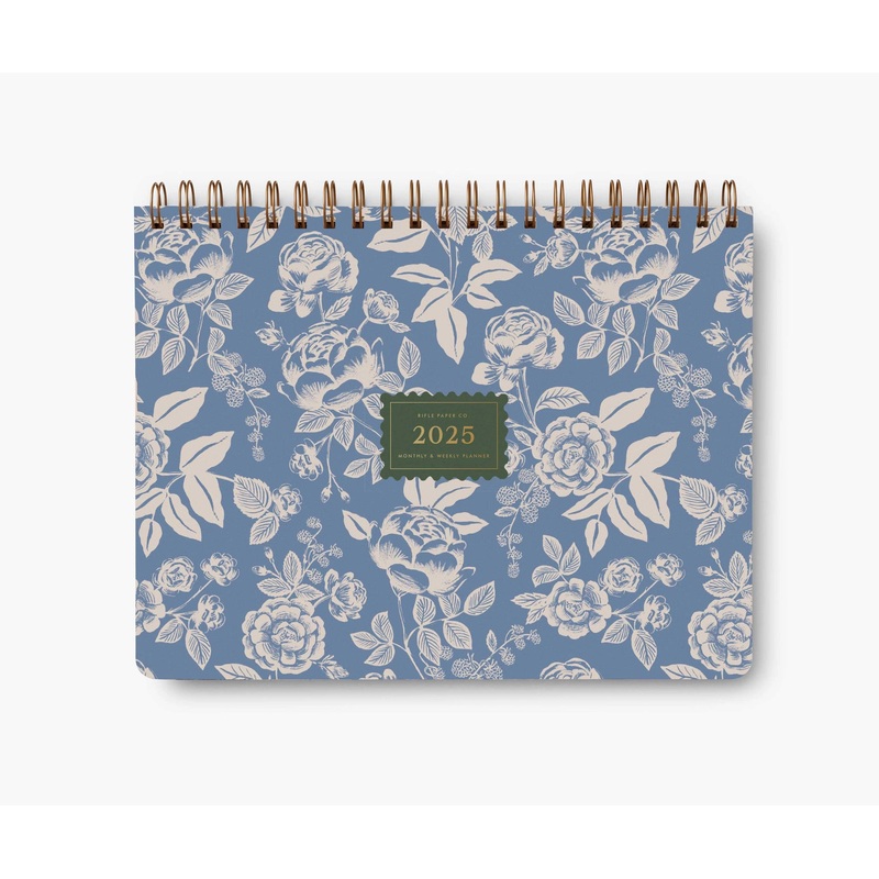 2025 English Rose 12-Month Top Spiral Planner