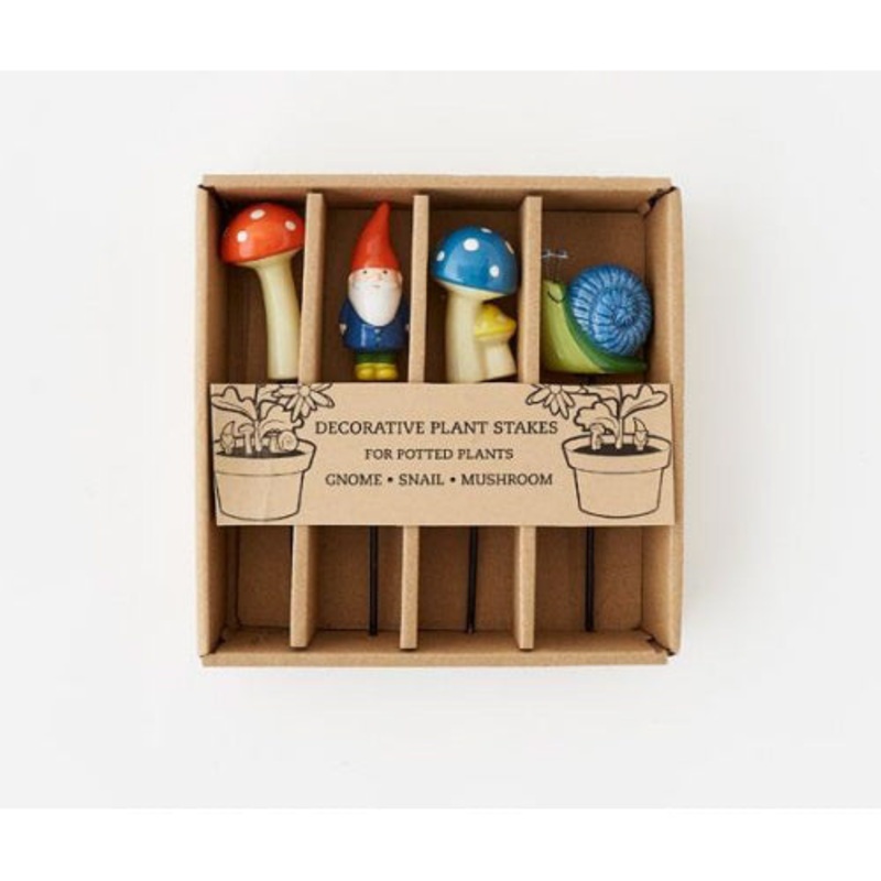 Gnome Decorative Plant Stake, Boxed St/4