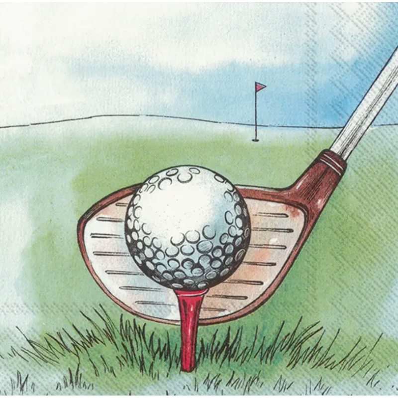 Paper Cocktail Napkins Pack of 20 I Love Golf