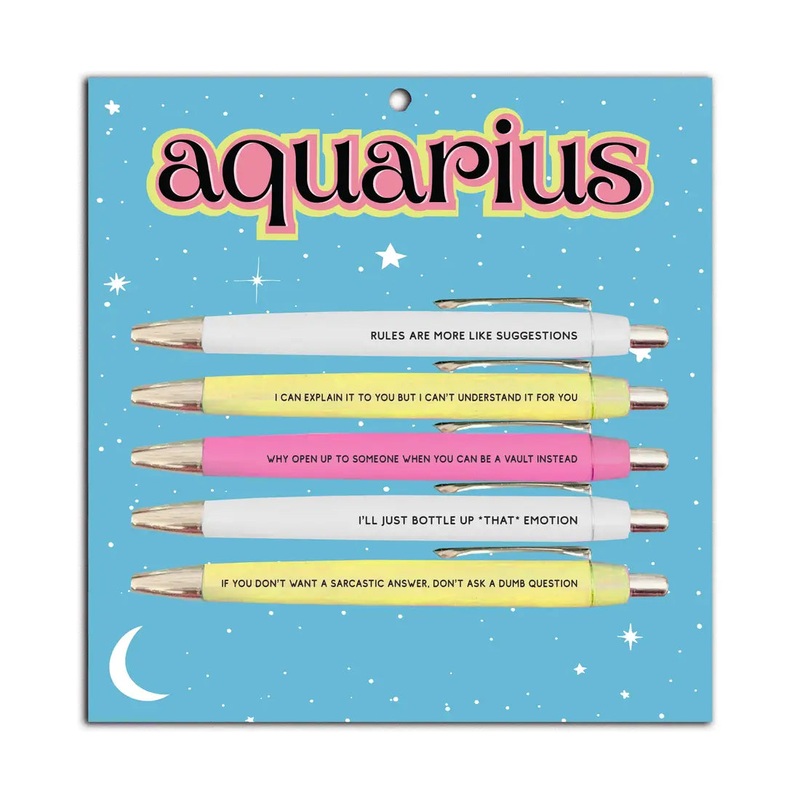 Aquarius Pen Set (Astrology, Zodiac, Funny, Gift, Friend)