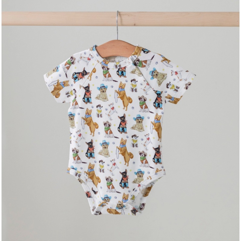 Cowboy Pups Organic Cotton Onesie