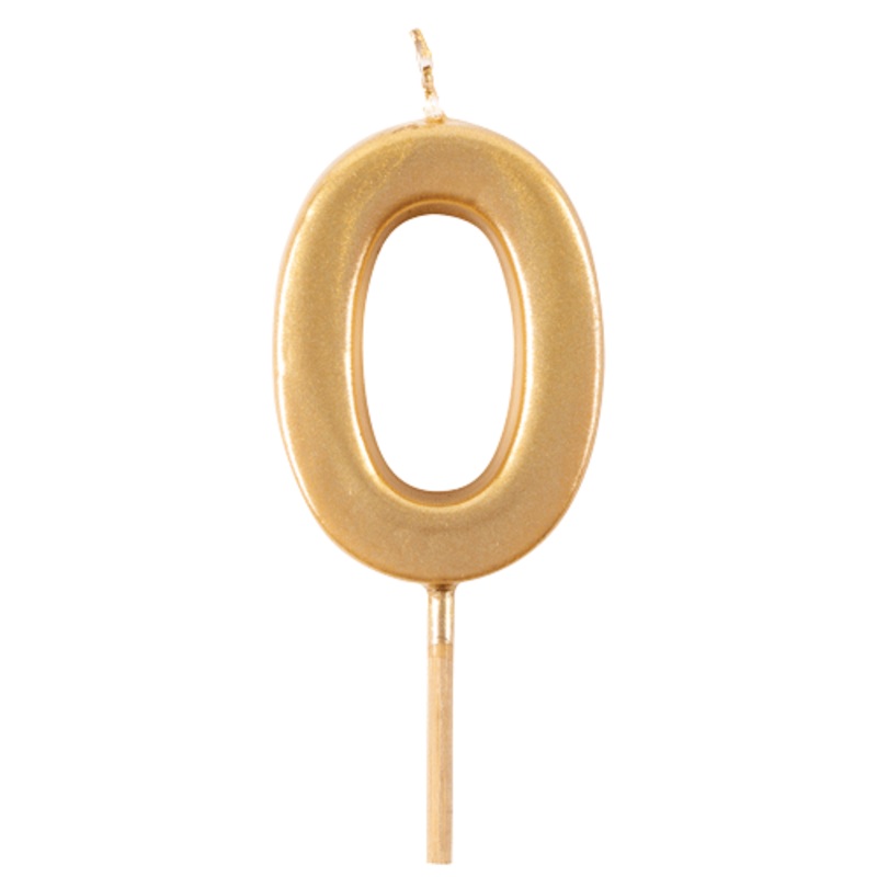 GOLD Birthday Number candles