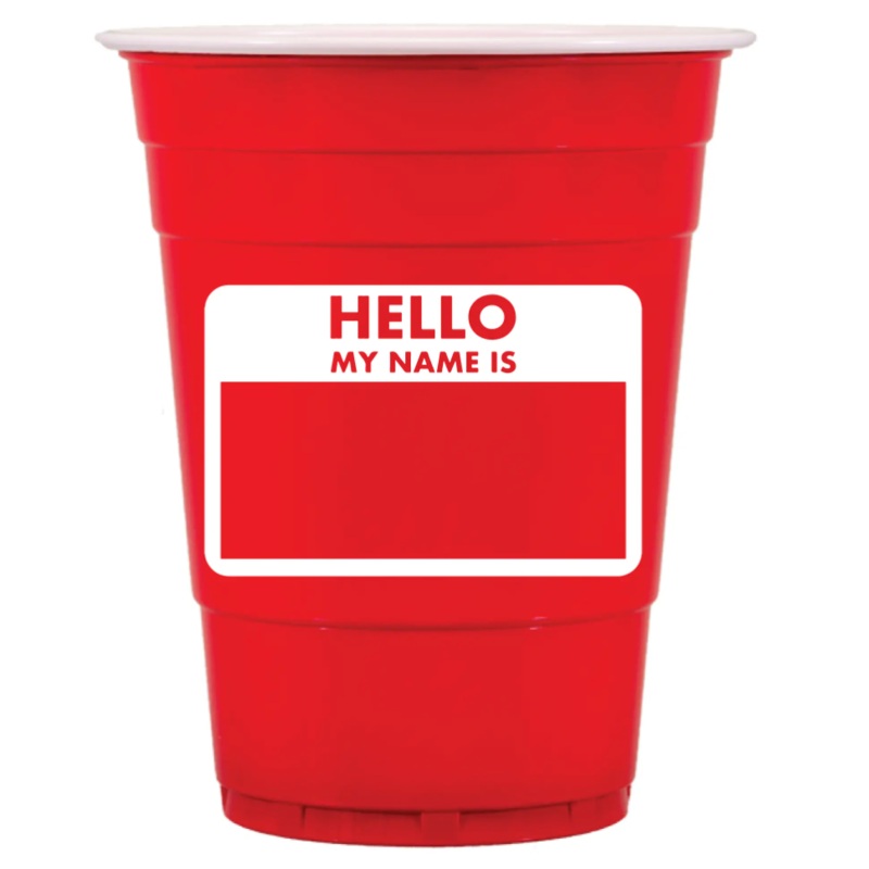 Hello My Name Is Red Solo Cup Birthday Set of 10 Party Cups