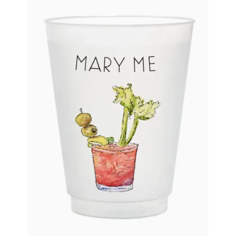 "Mary Me" Bloody Mary Frosted Cups | Set of 6