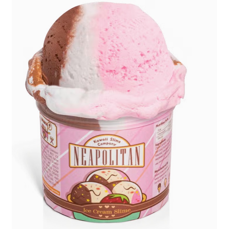 Neapolitan Scented Ice Cream Pint Slime