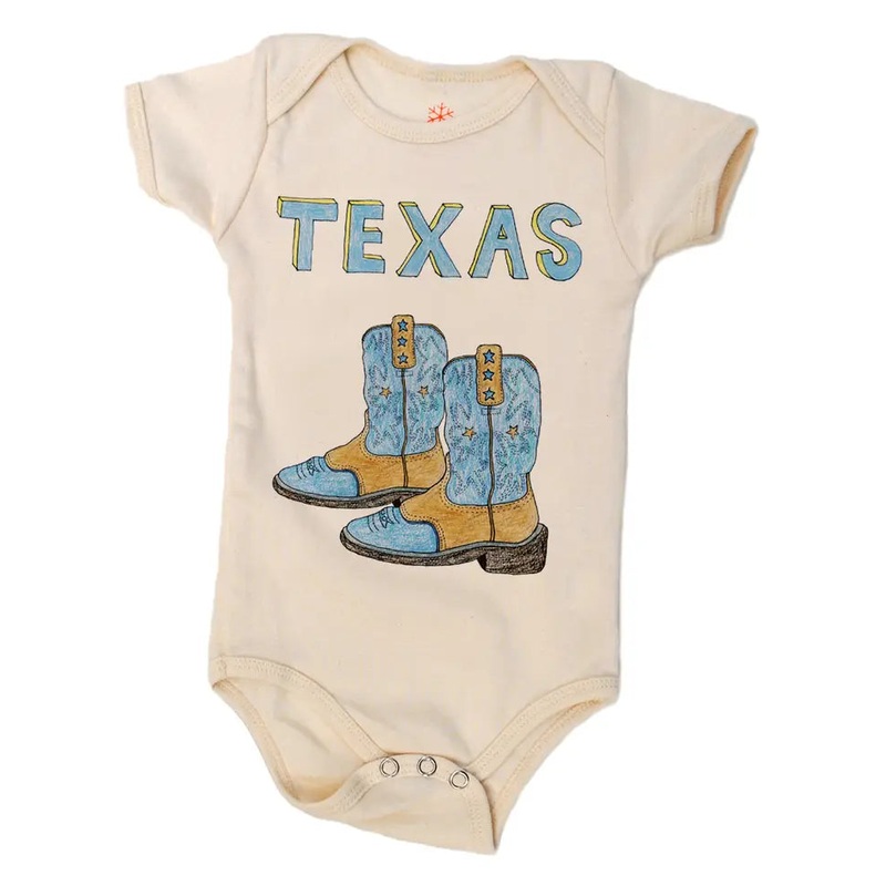 Texas Natural Organic Onesie -Boots