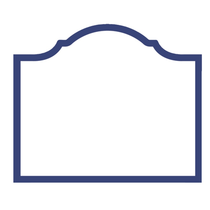 Arch Navy Foil Place Card Gallery 8 In D-Cut Foil