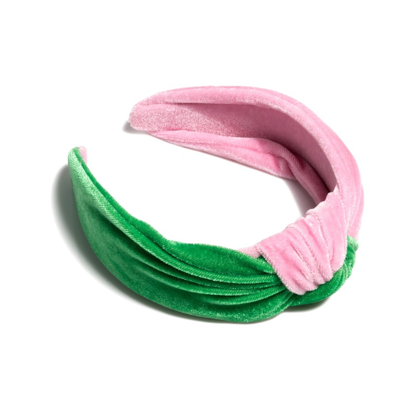 Green & Pink TWO TONE KNOTTED HEADBAND