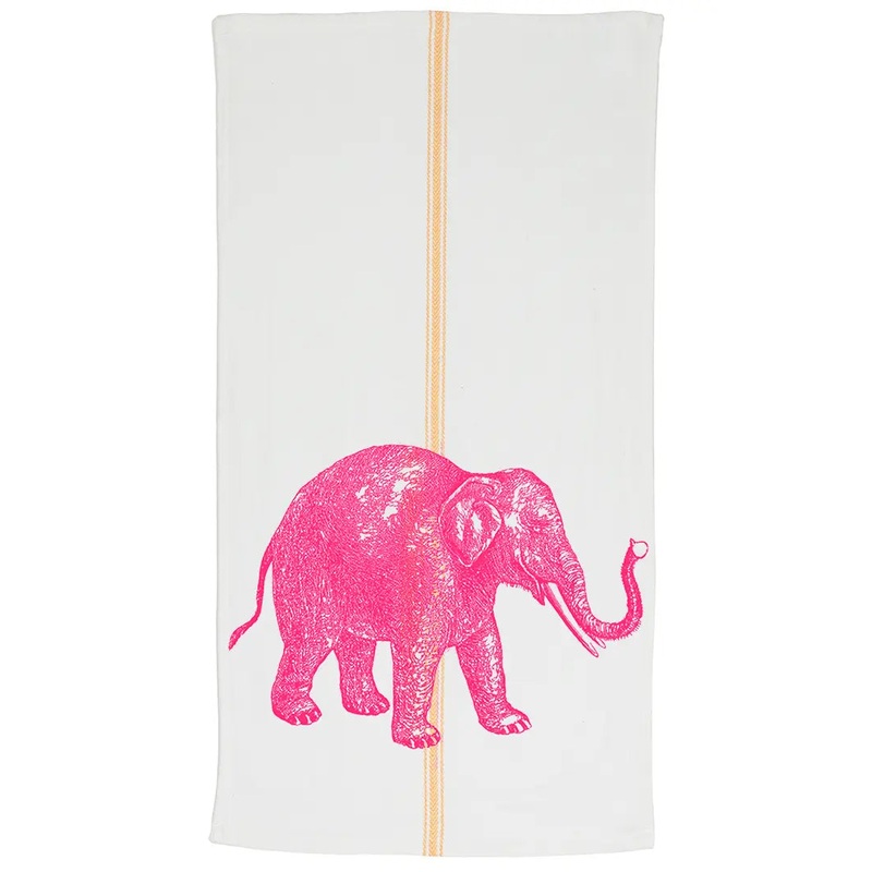 Lucky Elephant (in the Pink) Tea Towels.
