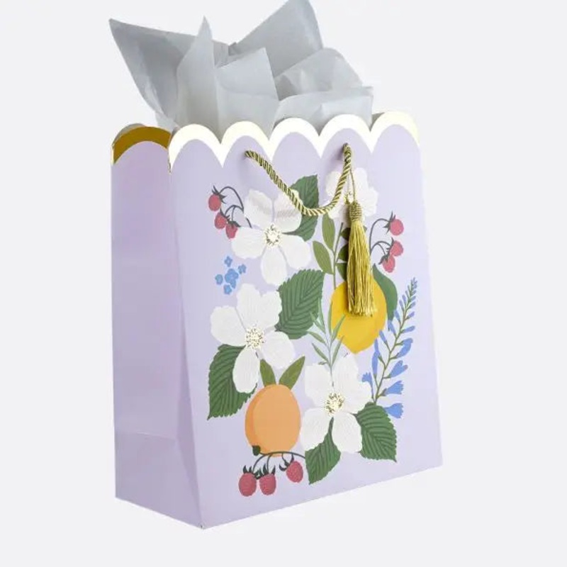Raspberry Florals Large Gift Bag