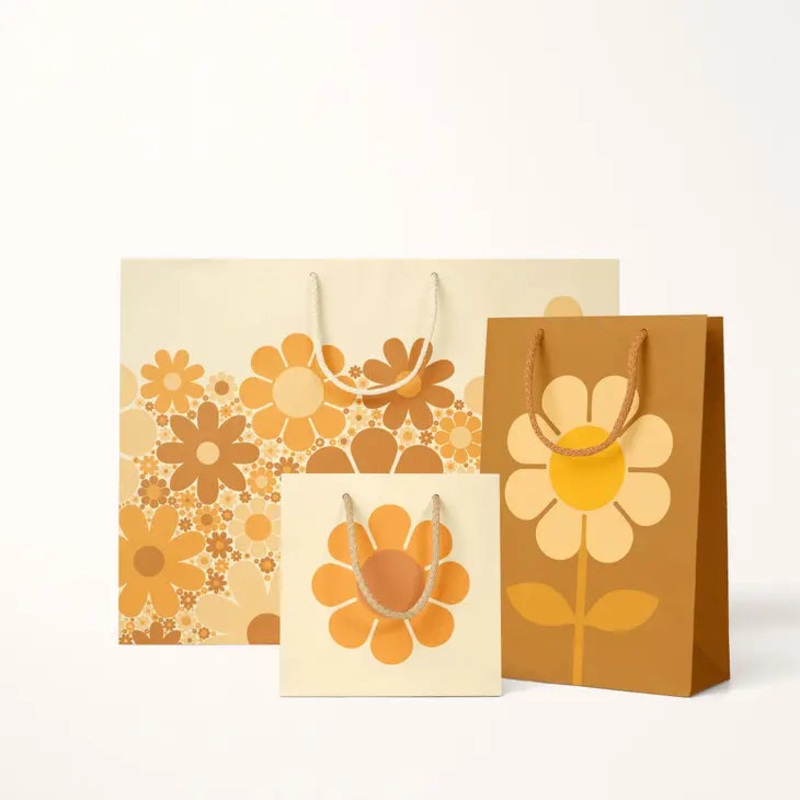 Retro Flower Gift Bag