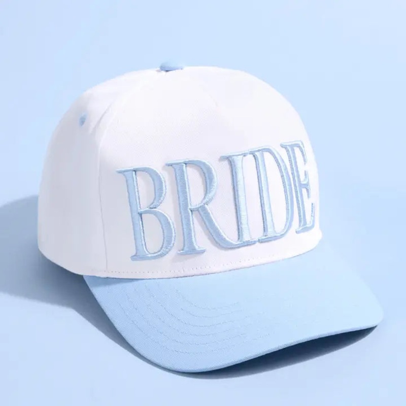 Something Blue Bride Hat - Embroidered Hat