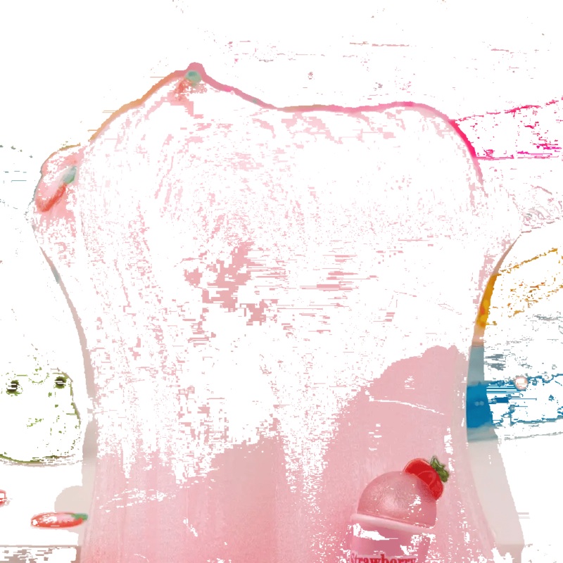 Straw-Bearry Putty Clear Slime