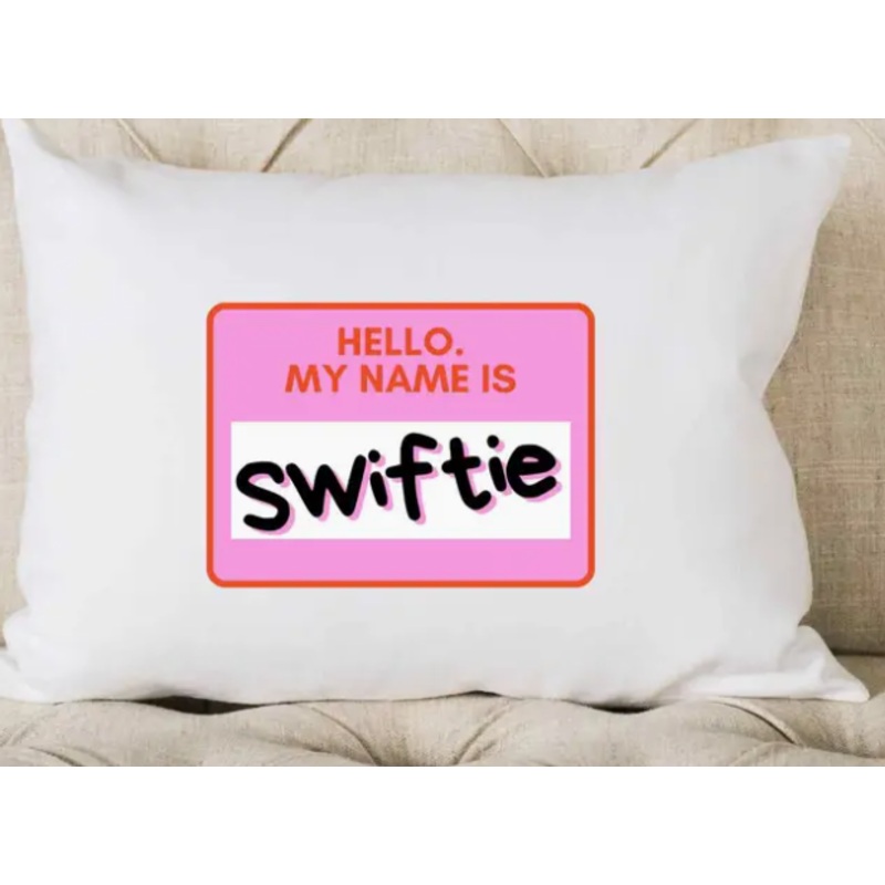 Swiftie Hello My Name Is Pillow | Taylor Swift Decor