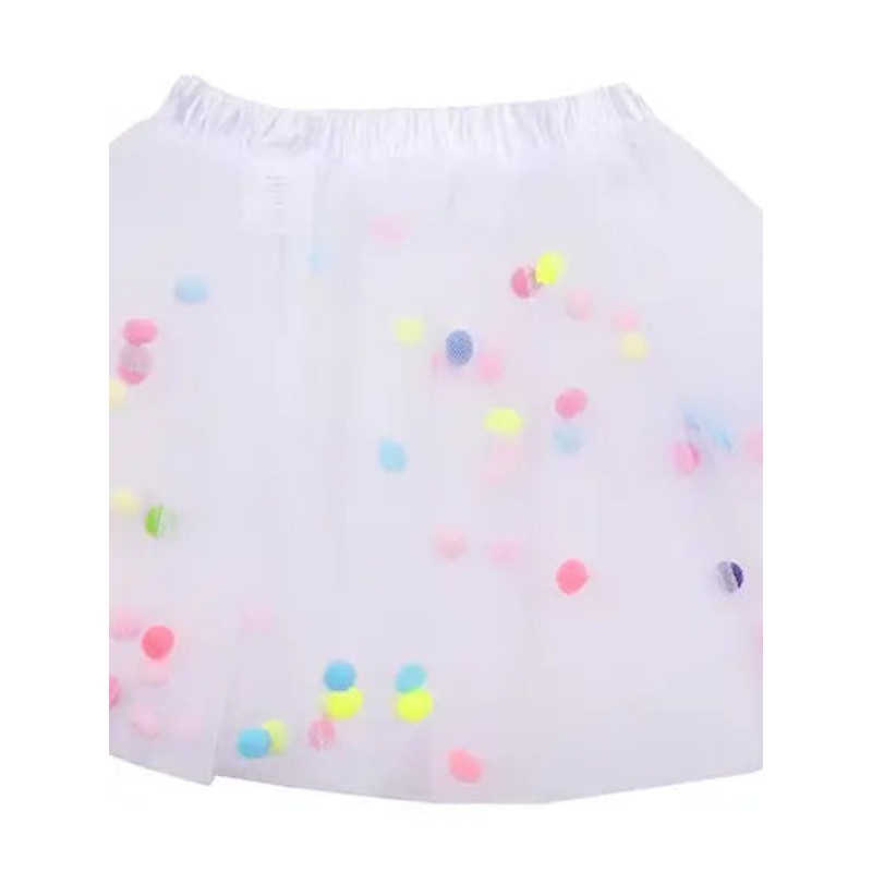 White Pom Pom Tutu