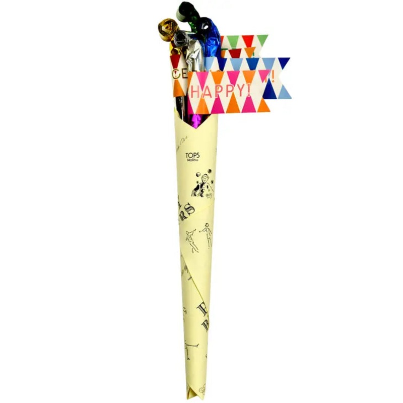 12" Blowers Bouquet with Party Pennants