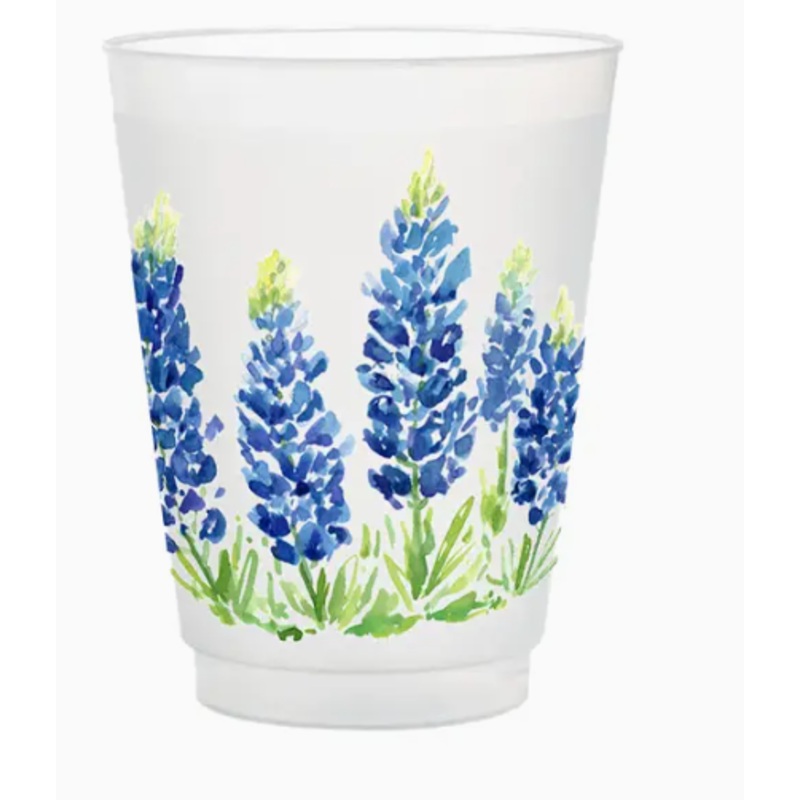 Bluebonnet Fields Frosted Cups | Set of 6
