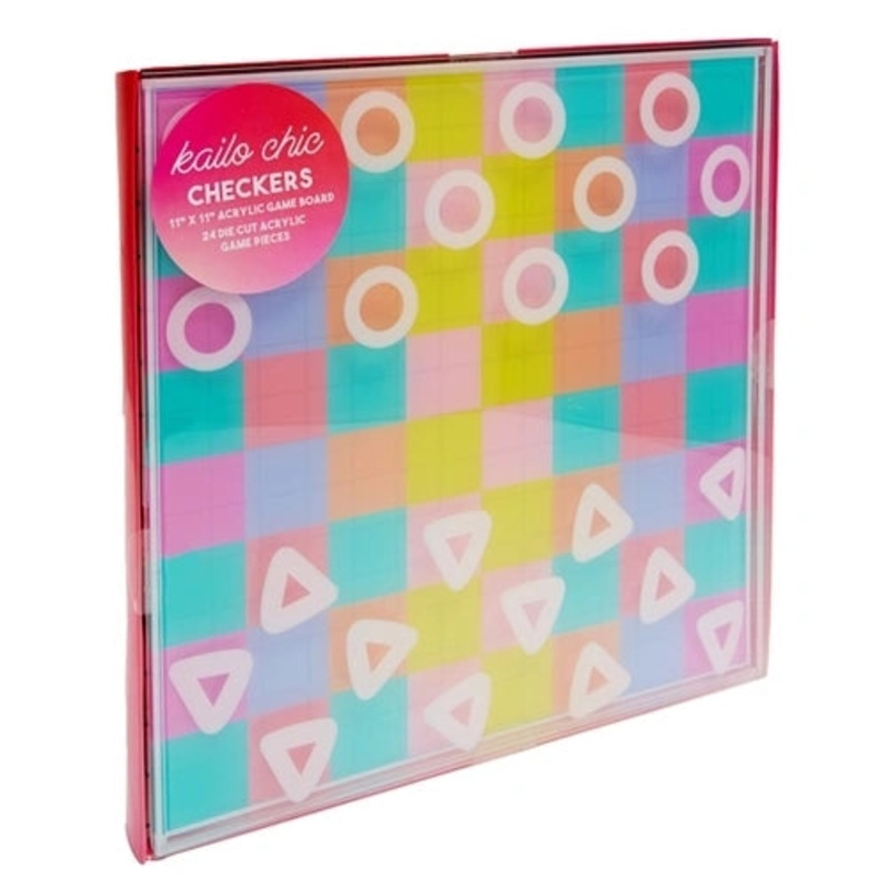 Chic Acrylic Checkers Game
