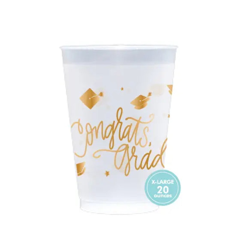 Congrats, Grad! (Gold Ink) | Frosted Cups