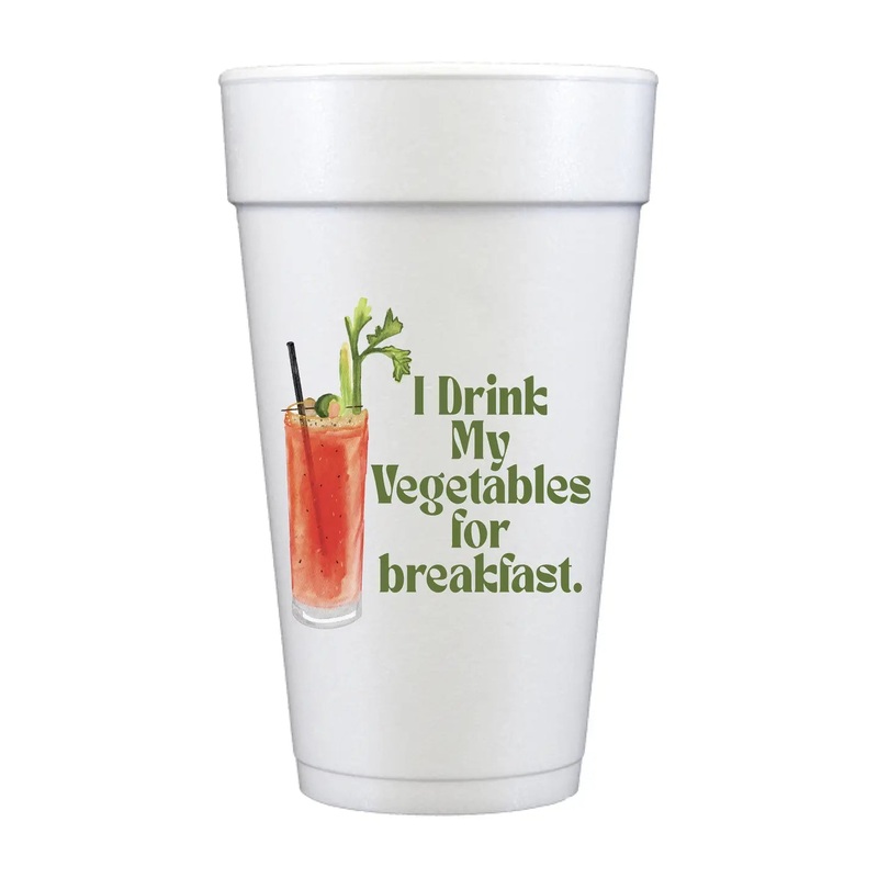 Drink My Vegetables Full Color Foam Cups