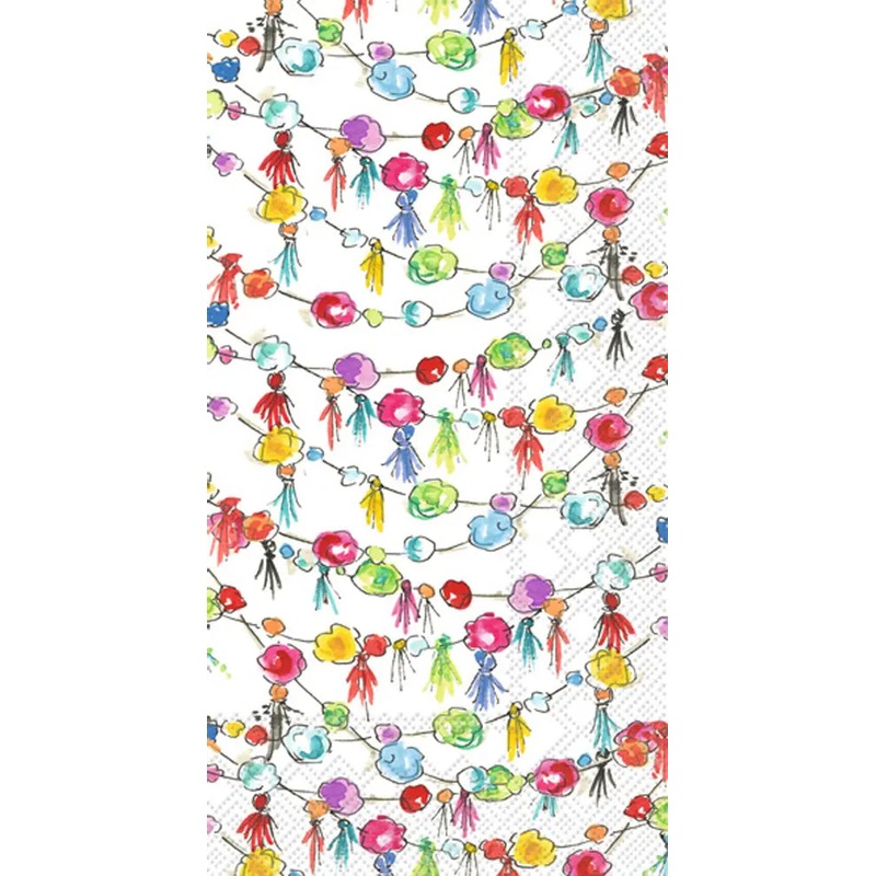 Fiesta Pom Poms Guest Towel Napkins